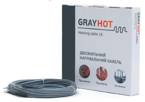 

Нагревательный кабель под стяжку GrayHоt 15 площадь 1.1