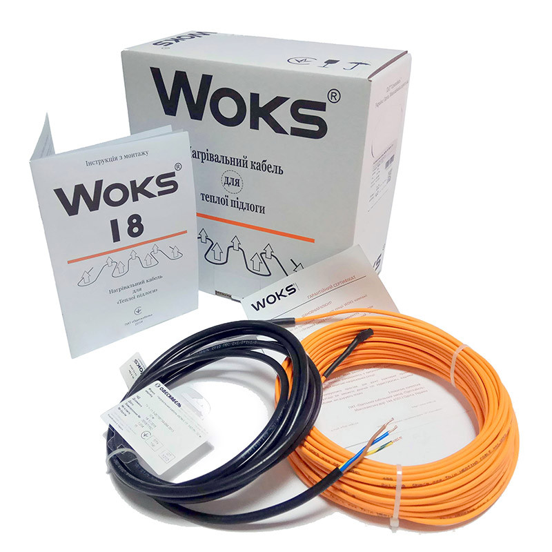 

Нагревательный кабель под стяжку WOKS 20 площадь 0.9 m2 2.5