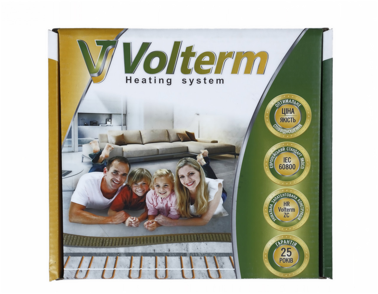 

Коаксиальный нагревательный кабель Volterm HR12 1100W на 9.3 м²
