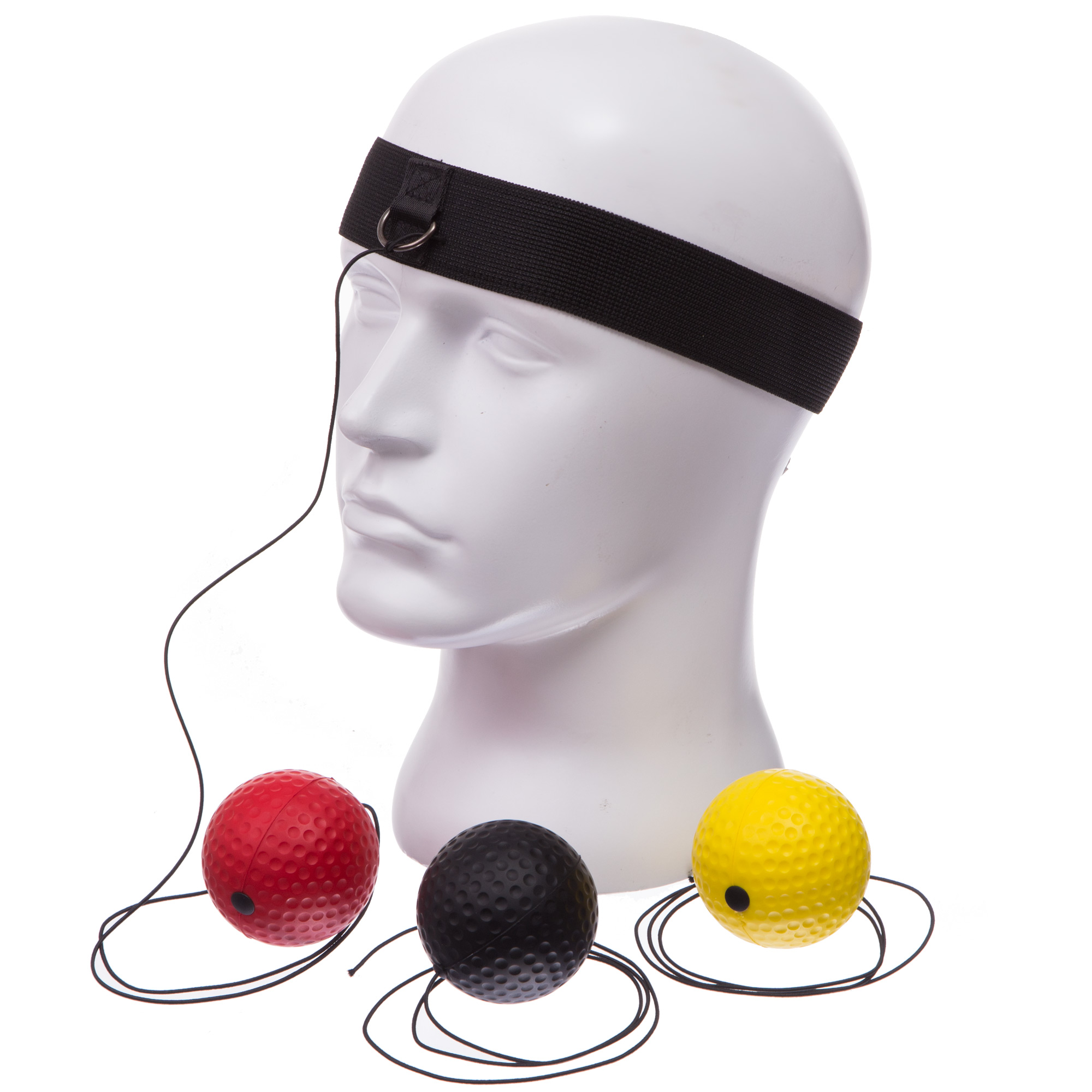 

Тренажер для бокса с тремя мячами Active Sports Fight Ball Black/Red/Уellow