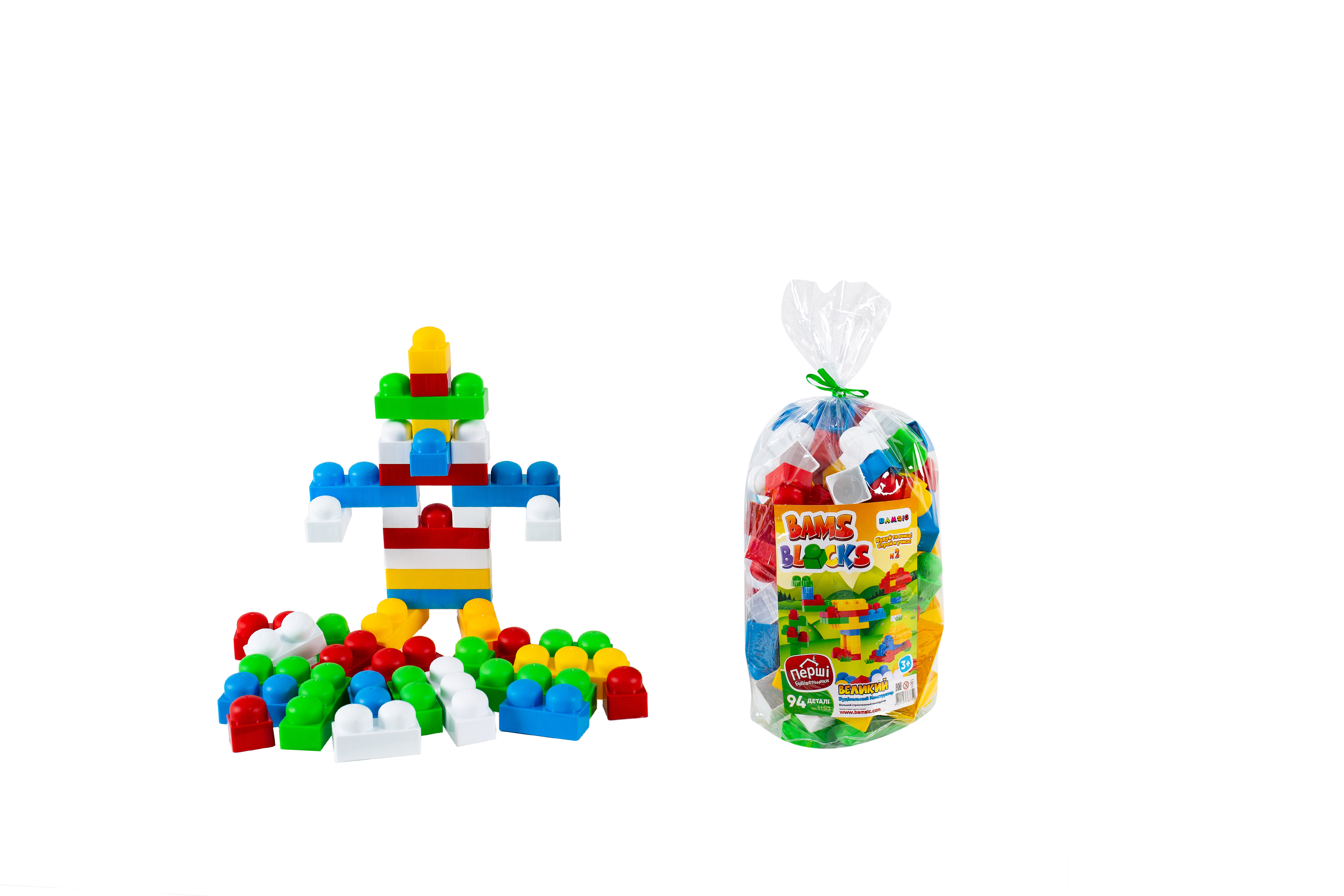 

Конструктор BAMSBLOCK №2 94 детали, в пакете 30*17см, Украина, ТМ BAMSIC (115/3)