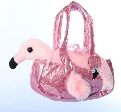 

Сумочка "Фламинго" 26см, 2 короткие ручки, плюш, в пакете 19*18*8см (50шт)