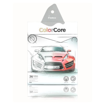 

Карандаши ColorCore (new), 36 цветов, шестигранные d=4.0, в коробке 16,13,5см, ТМ Marco (3000-36CB-A)