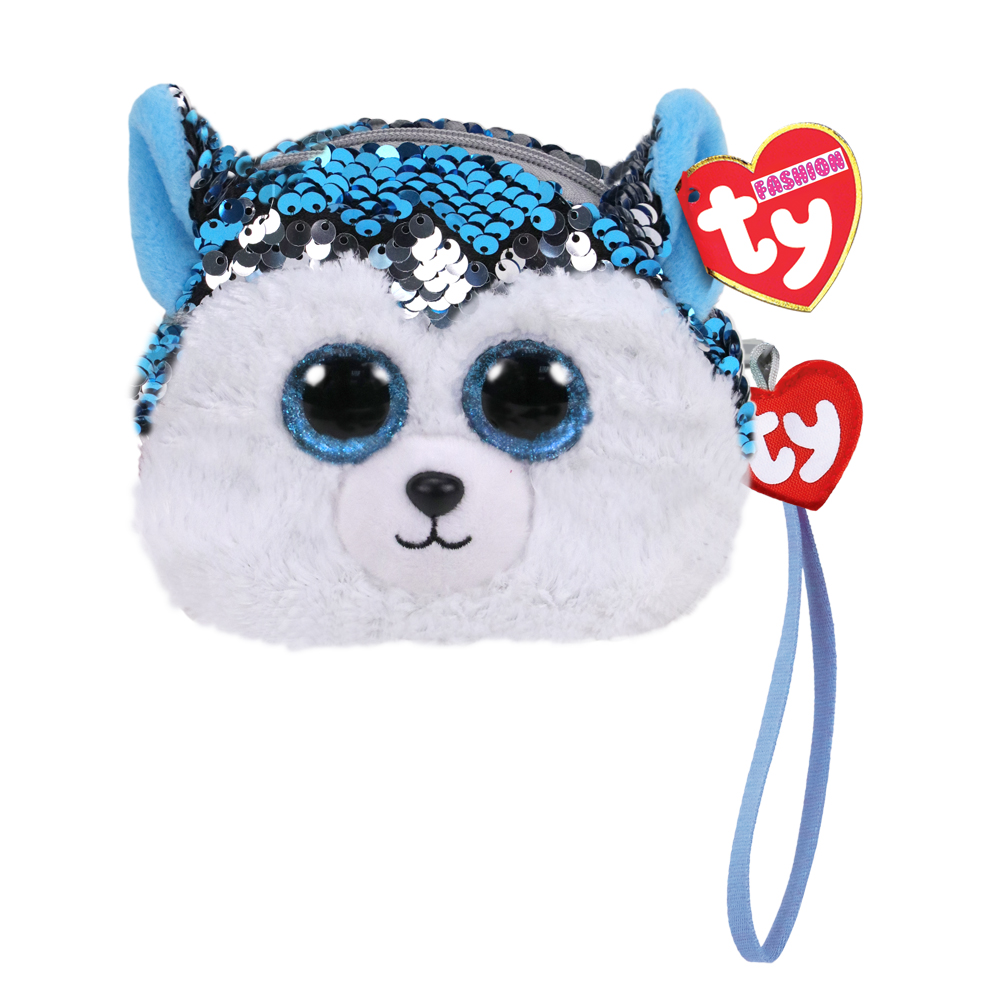 

Мягкая игрушка кошелек TY Fashion Хаски "Slush", 11см (95225)