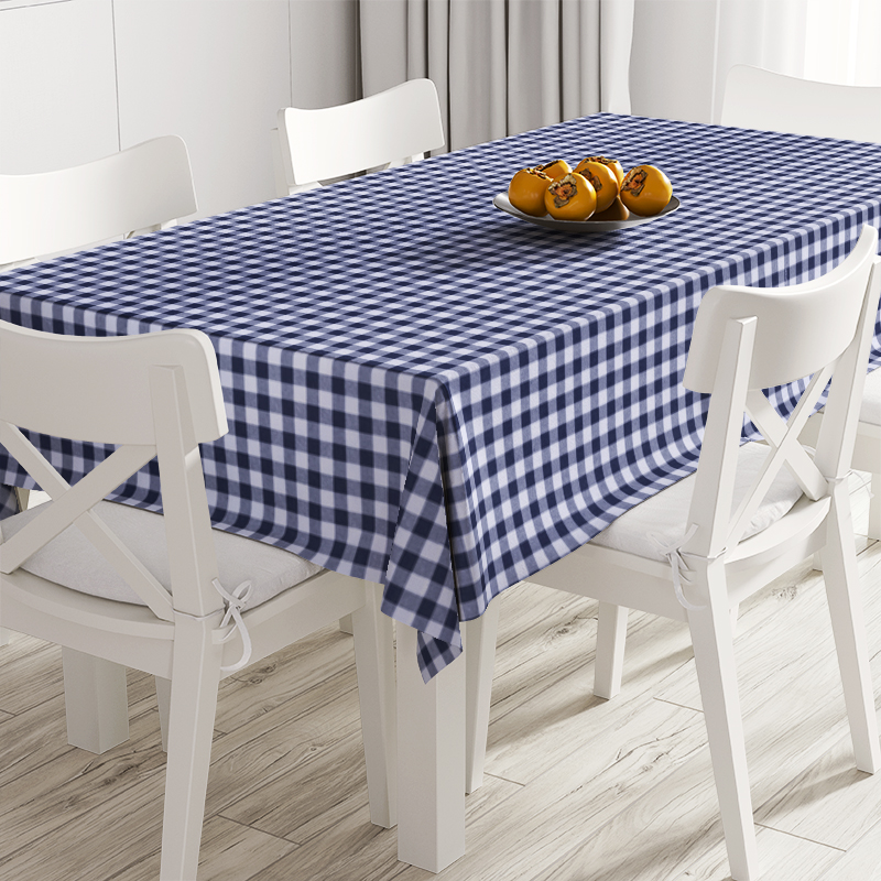 

Скатерть Time Textile Клетка Синяя 1,5 см Синий TT106657 Ø160 см