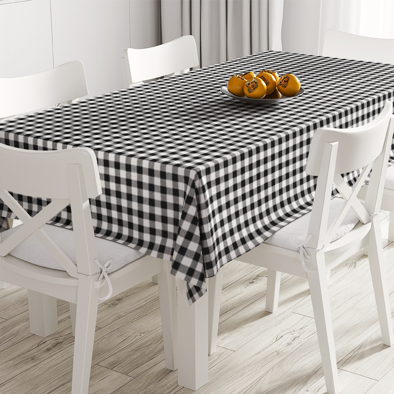 

Скатерть Time Textile Клетка черная 1,5 см Черный TT106661 Ø160 см