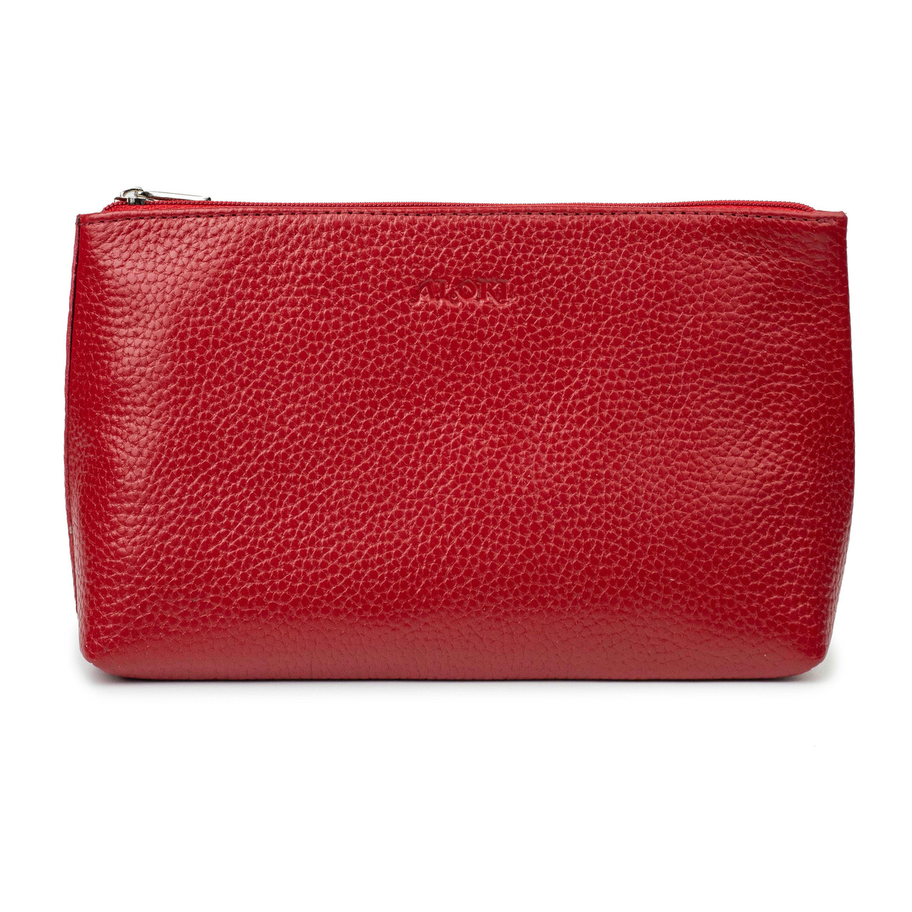 

Косметичка натуральная кожа флотар ALORI, красный KS-02-0 Red