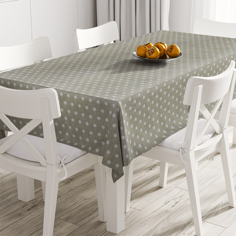 

Скатерть в горошек Van Gogh Beige Time Textile с акриловой пропиткой Бежевый TT130543 140x220
