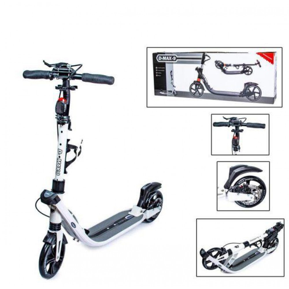 

Двухколесный самокат SCALE SPORTS. D-MAX-9 WHITE (SC8859)