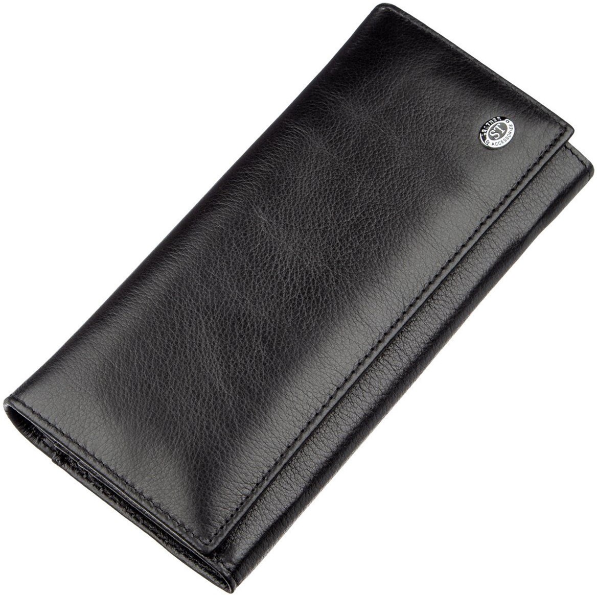 Акція на Жіночий гаманець шкіряний ST Leather Accessories 18870 Чорний від Rozetka