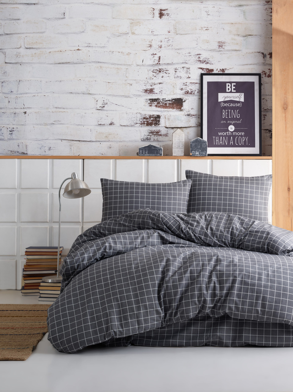 

Постельное белье Lotus Home Perfect Ranforce - Okko антрацит евро