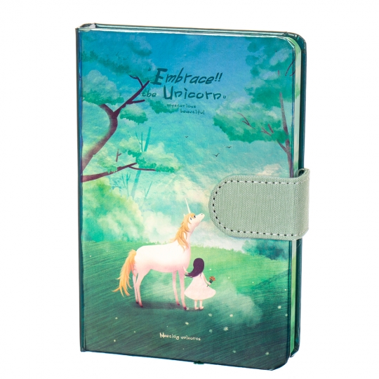 

Блокнот Elisey "Встреча с единорогом" маленький зелёный (клетка) (8129-006) (SKL01927)