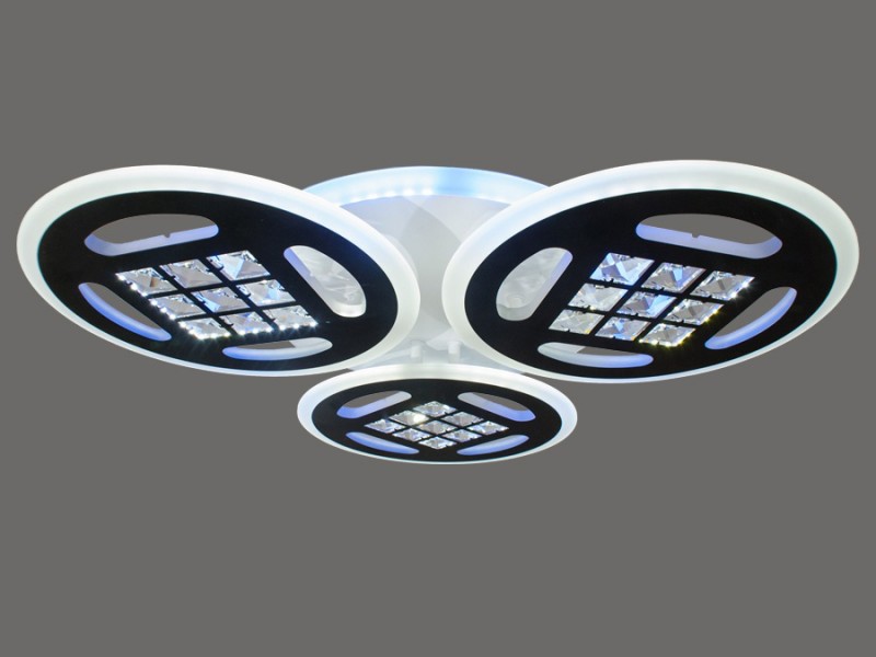 

Люстра Потолочная светодиодная люстра с диммером 100W 6011/3BK LED (LI10243)