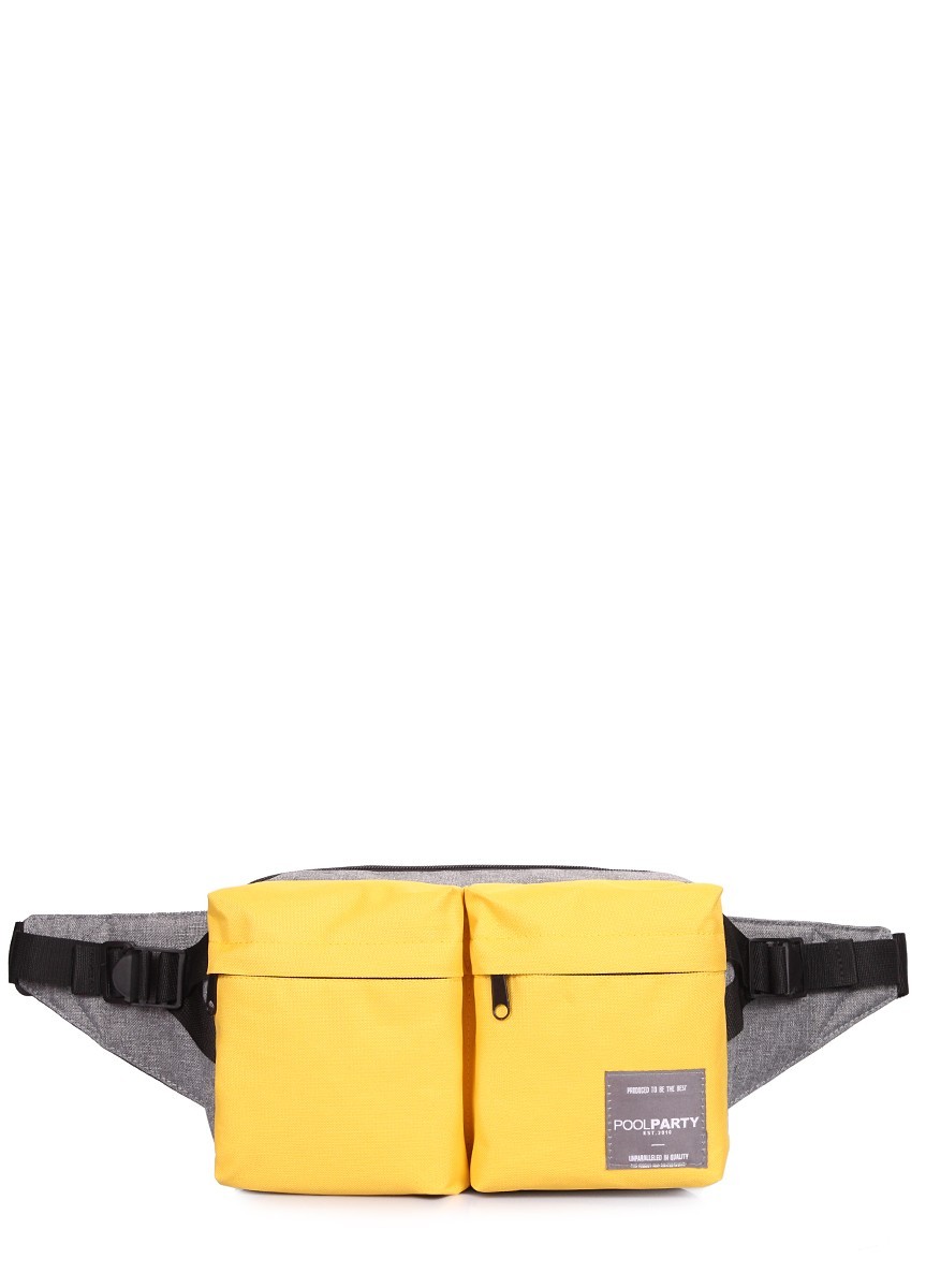 

Сумка хиппек Poolparty bumper-yellow-grey