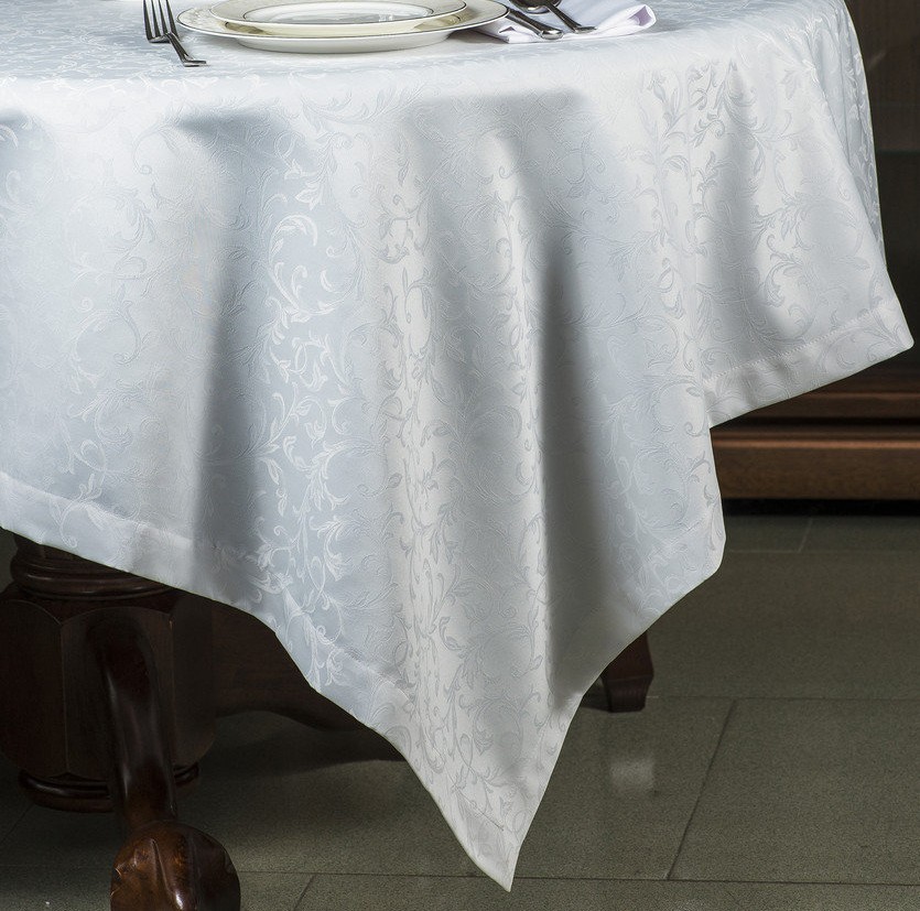 

Скатерть Ita Dream Ares без кружева водоотталкивающая легко гладится 150х180 см Белая (777)