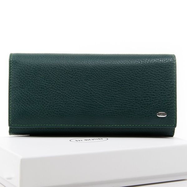 

Женский кожаный кошелек Classik DR. BOND W501 dark-green