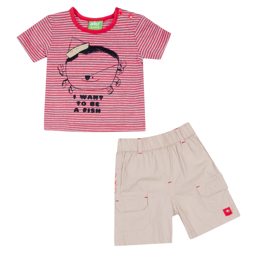 

Костюм : Футболка и шорты AKR KIDS Bebe Красный M3-62 см