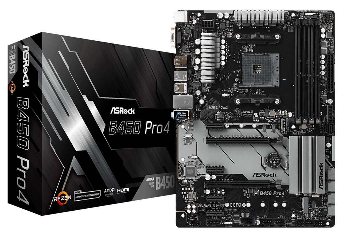 

Материнская плата ASRock B450 PRO4 (sAM4, AMD B450)