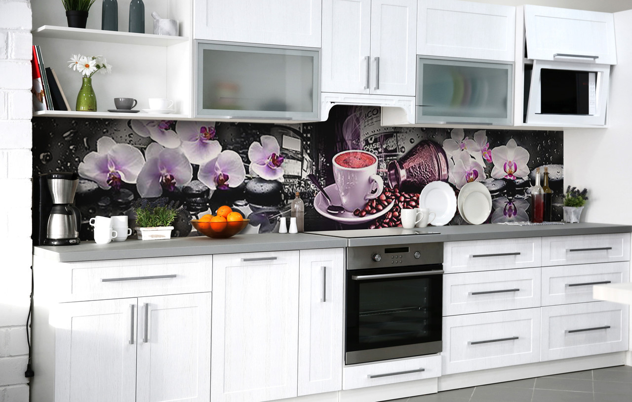 

Скинали на кухню Zatarga «Вечернее одиночество» 600х2500 мм виниловая 3Д наклейка кухонный фартук