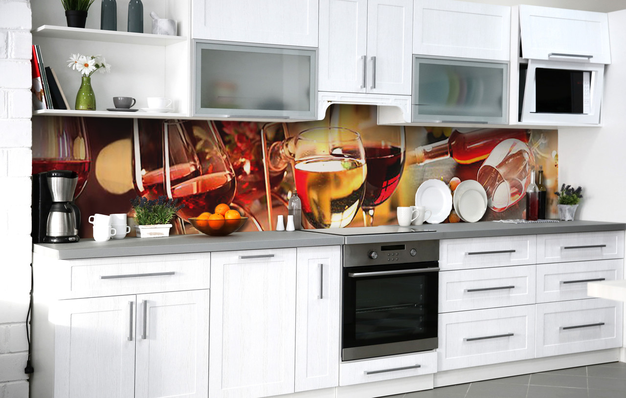 

Скинали на кухню Zatarga «Выдержанное вино» 600х3000 мм виниловая 3Д наклейка кухонный фартук самоклеящаяся