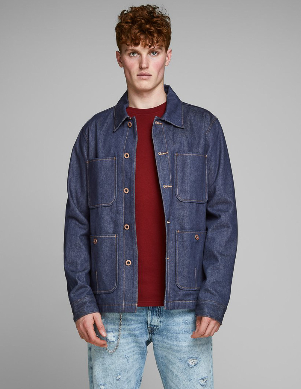 

Джинсовка JACK&JONES М0108446 цвет синий, Джинсовка JACK&JONES М0108446 цвет синий M