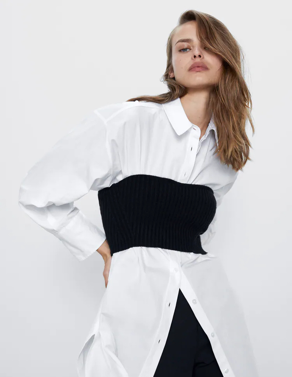 

Топ Zara Ж1059496 (5536/110/800) цвет черный L