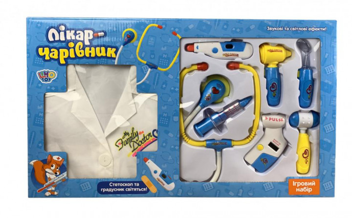 

Набор Доктор Limo Toy (1107-1/9911), халат, тонометр, градусник, в коробке