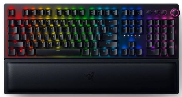 

Клавиатура механическая беспроводная RAZER BlackWidow V3 Pro (Yellow Switch) - US Layout