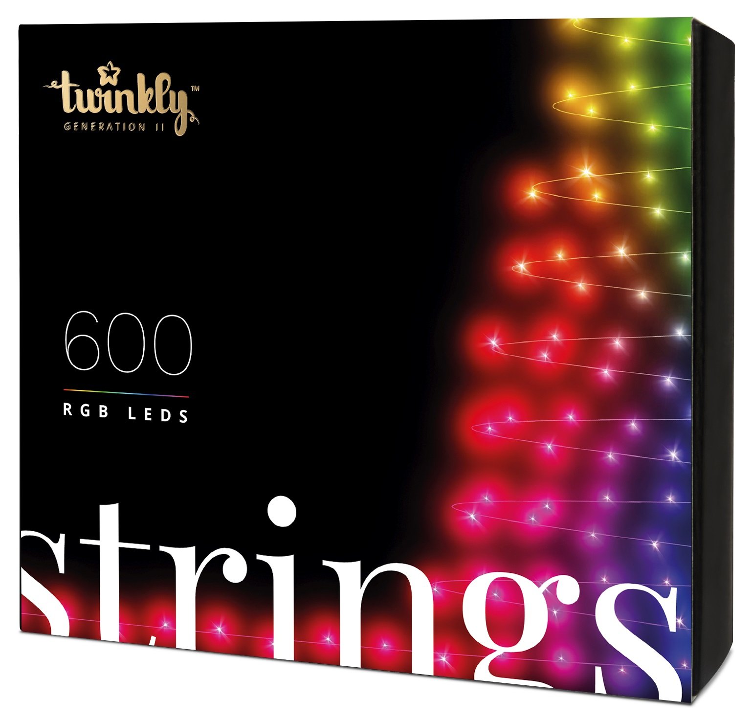 

Twinkly Smart LED Гирлянда Twinkly Strings RGB 600, BT+Wi-Fi, Gen II, IP44, кабель черный