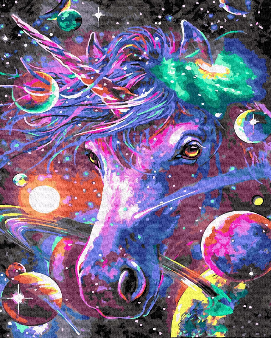 

Картина по номерам - Космический единорог Brushme 40*50см. (GX33999)