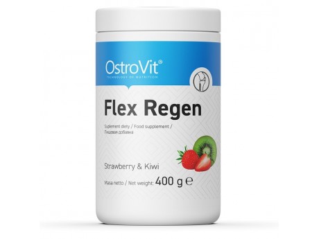 

Витамины Ostrovit Для суставов и связок FLEX REGENT 400 грамм Вкус Клубника Киви