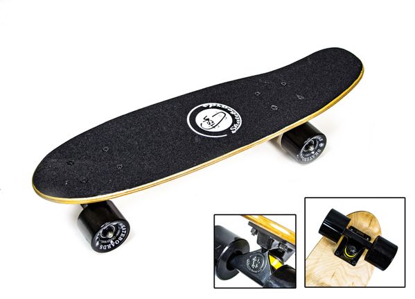 

Скейт круизер деревянный Fish Skateboards Wood 1st матовые колеса (fm3111)