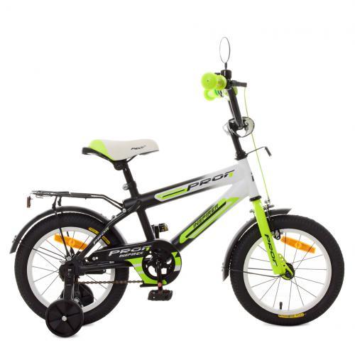 

Велосипед детский PROFI 14" Inspirer черно-бело-салатовый (м) SY1454