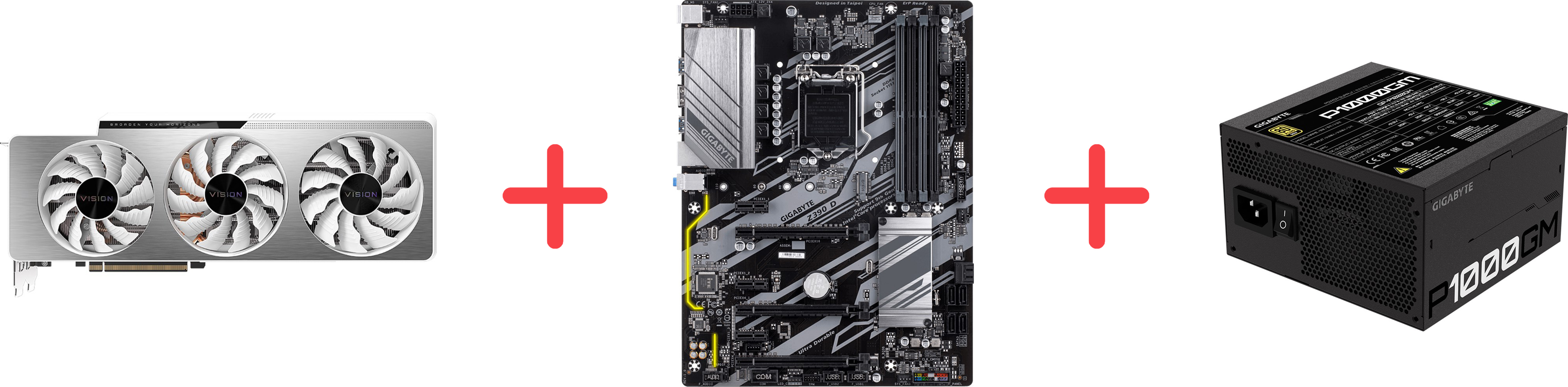 

Gigabyte PCI-Ex GeForce RTX 3090 Vision OC 24GB GDDR6X (384bit) (1695/19500) (2 х HDMI, 3 x DisplayPort) (GV-N3090VISION OC-24GD + Z390 D + P1000GM)