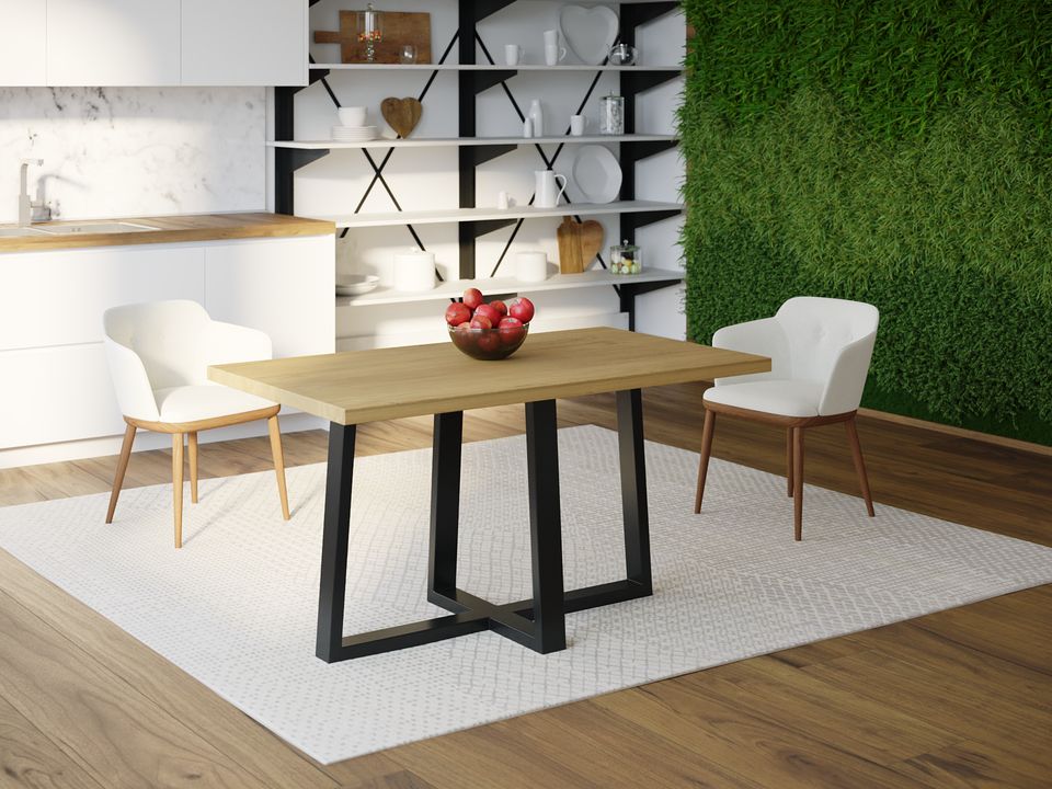 

Обеденный стол Skandi Wood SW058 Пирр 120 х 80 х 75 см МДФ+Шпон Дуб Натуральный