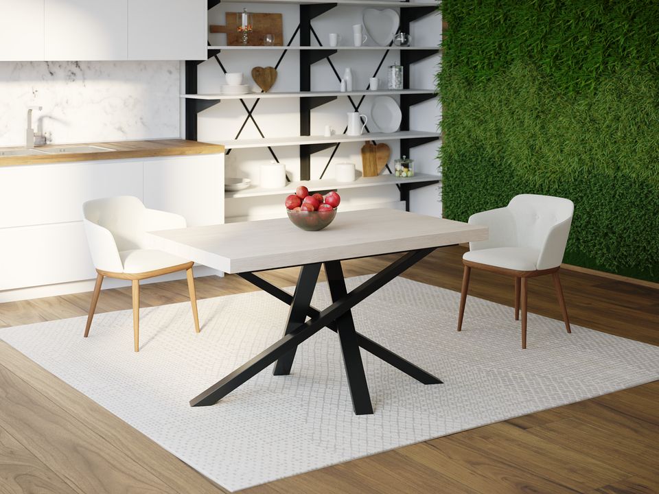 

Обеденный стол Skandi Wood SW048 Колорадо 120 х 80 х 75 см МДФ+Шпон Дуб Белый