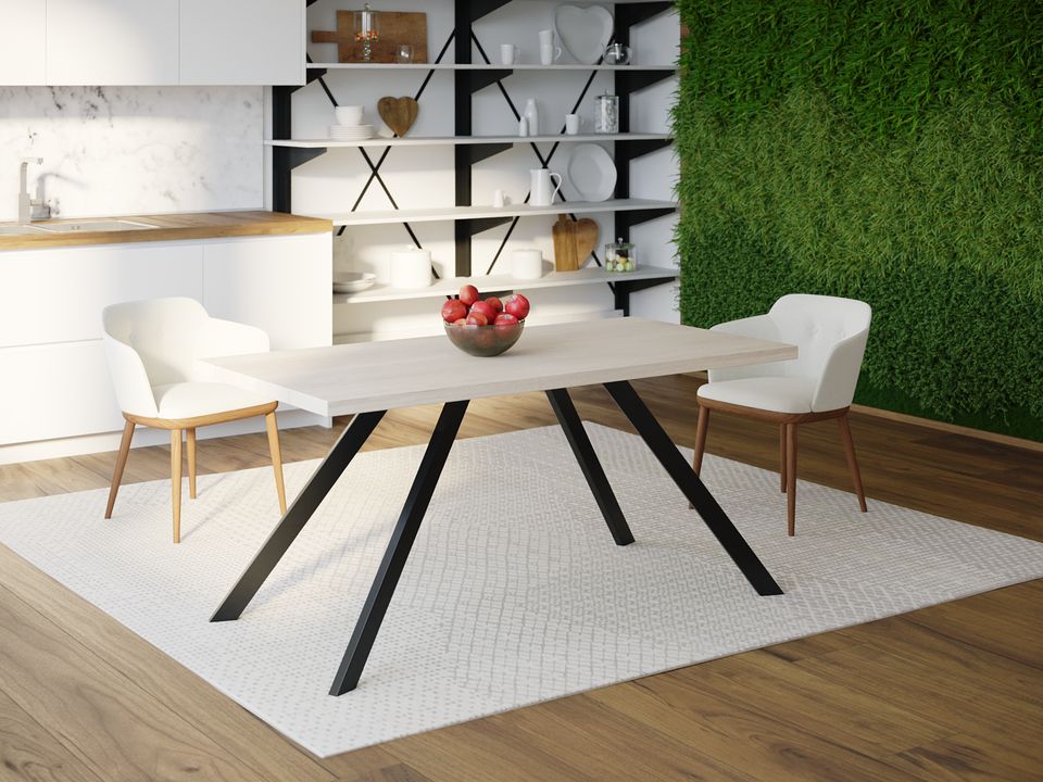 

Обеденный стол Skandi Wood SW091 Колумбия 200 х 80 х 75 см МДФ+Шпон Дуб Белый