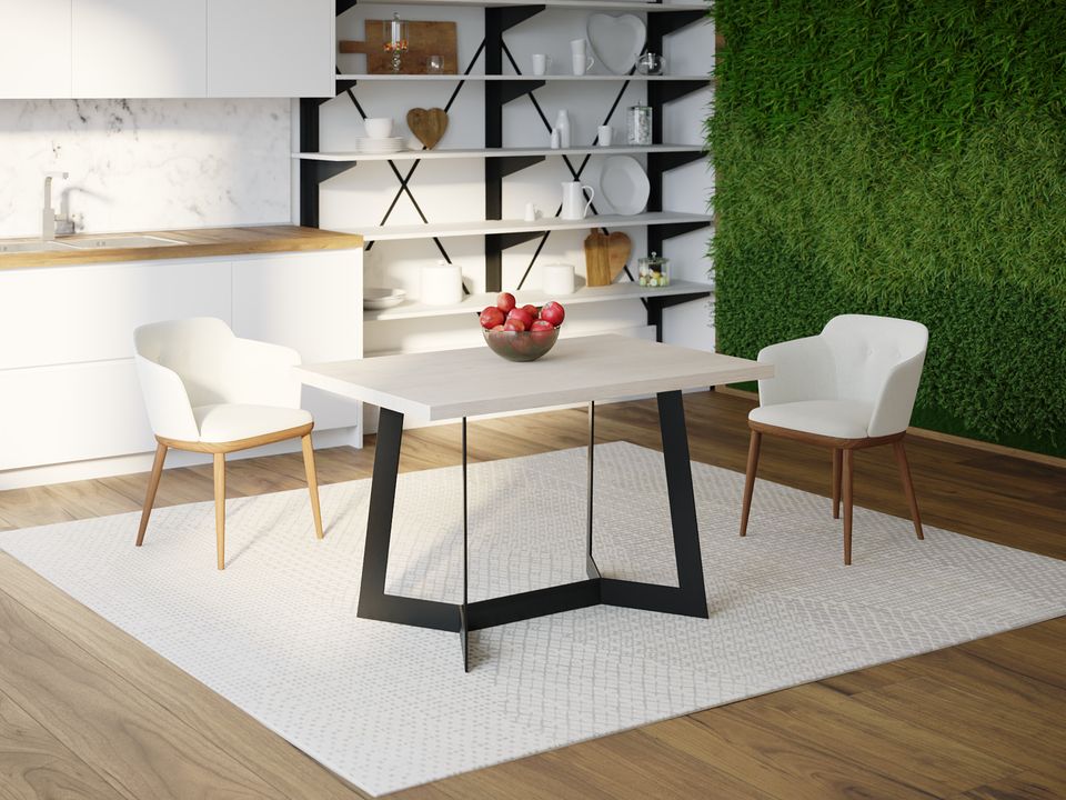 

Обеденный стол Skandi Wood SW063 Нью-Мексико 200 х 80 х 75 см МДФ+Шпон Дуб Белый