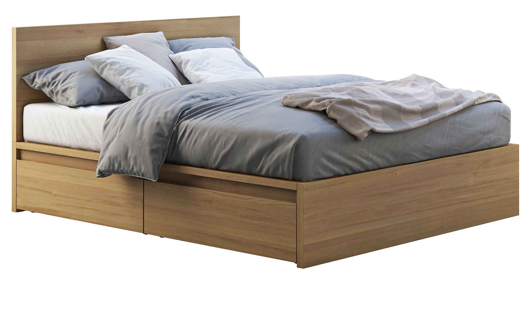 

Двуспальная кровать Skandi Wood SWB021 Уолсолл 180 x 200 см Ясень (Дерево масив Ясень) Без ящиков