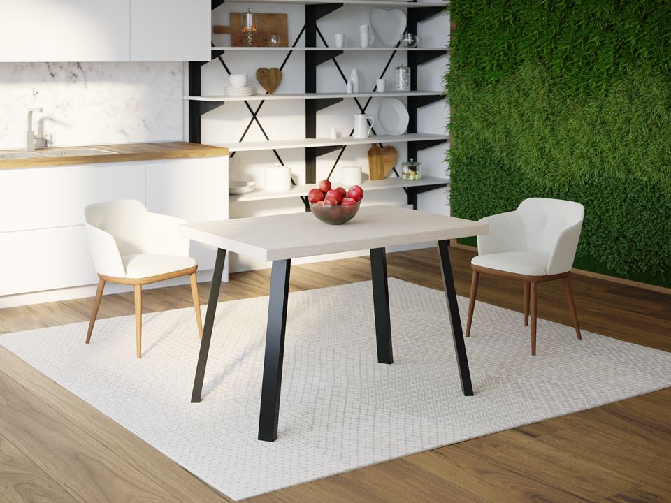 

Обеденный стол Skandi Wood SW074 Линкольн 135 х 80 х 75 см МДФ+Шпон Дуб Белый