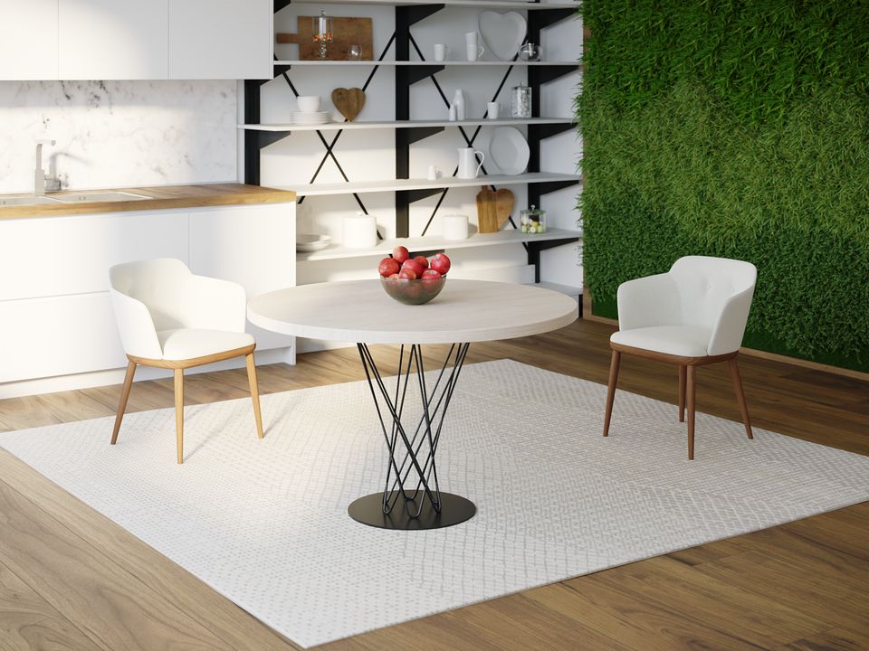 

Обеденный стол Skandi Wood SW067 Монтана Круглый ⌀ 150 см МДФ+Шпон Дуб Белый