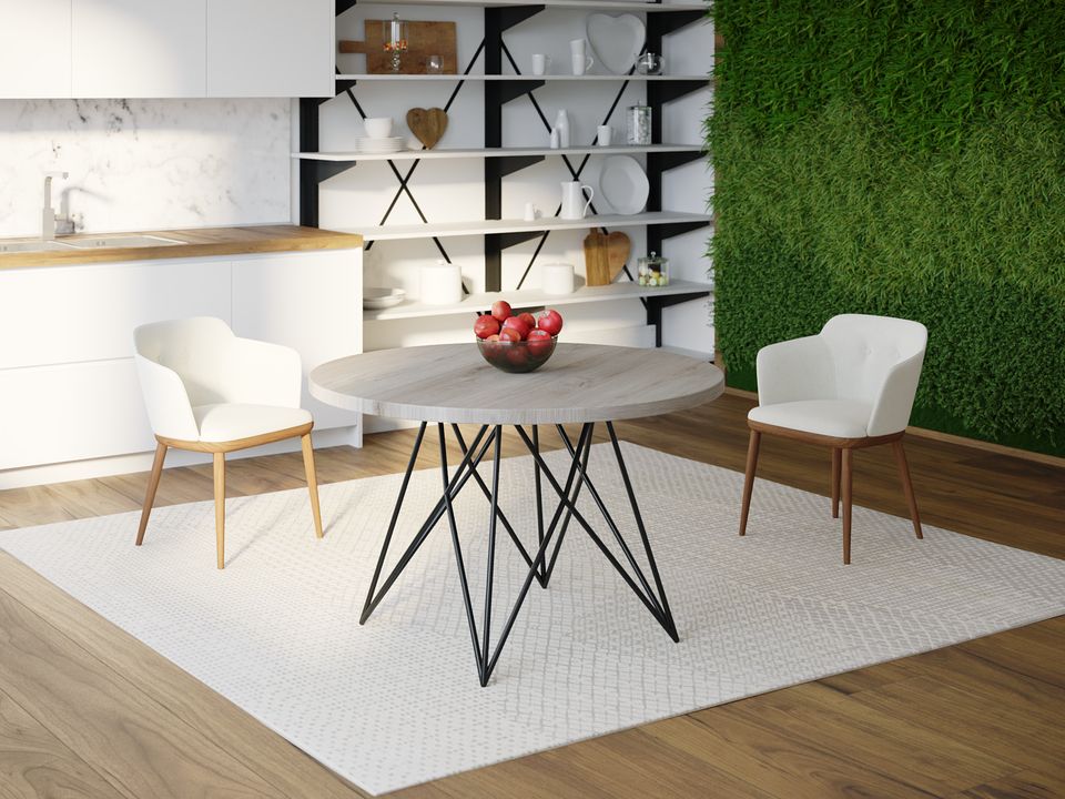 

Обеденный стол Skandi Wood SW089 Теннесси Круглый ⌀ 110 см МДФ+Шпон Дуб Серый