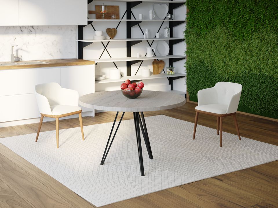 

Обеденный стол Skandi Wood SW067 Монтана Круглый ⌀ 130 см МДФ+Шпон Дуб Серый