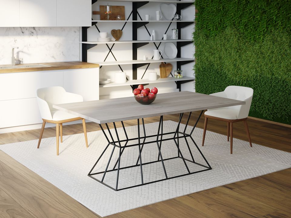 

Обеденный стол Skandi Wood SW077 Олбани 200 х 80 х 75 см МДФ+Шпон Дуб Серый