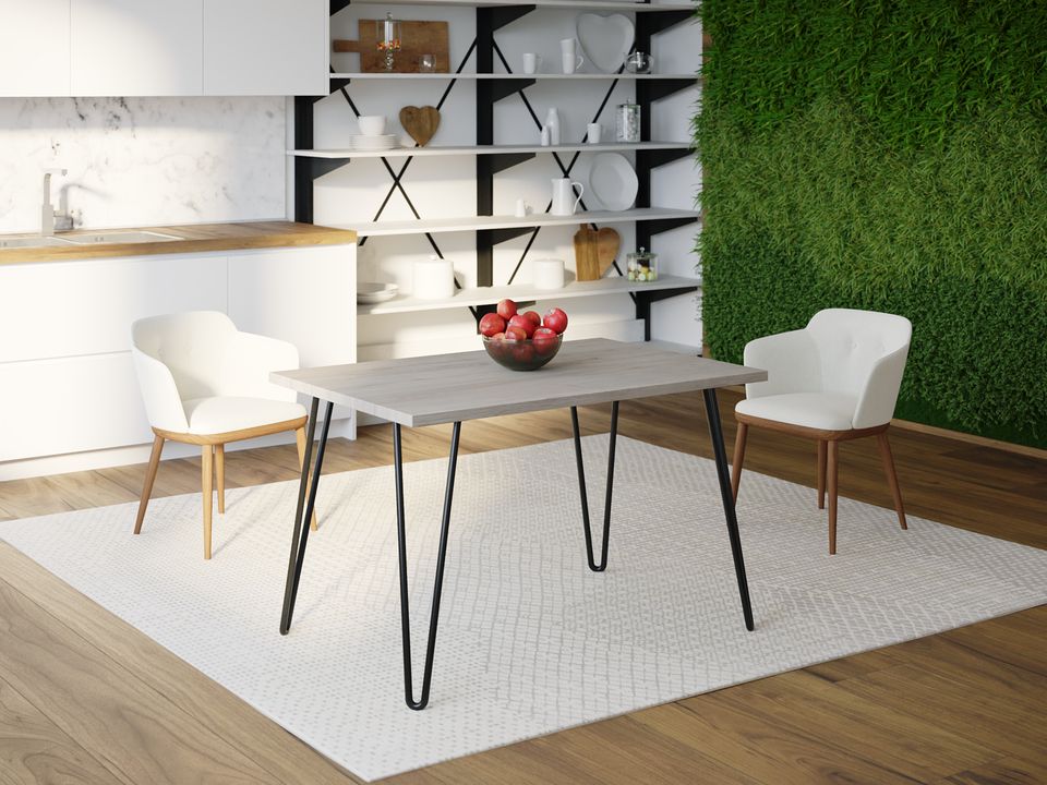 

Обеденный стол Skandi Wood SW090 Санта-Фе 120 х 80 х 75 см МДФ+Шпон Дуб Серый