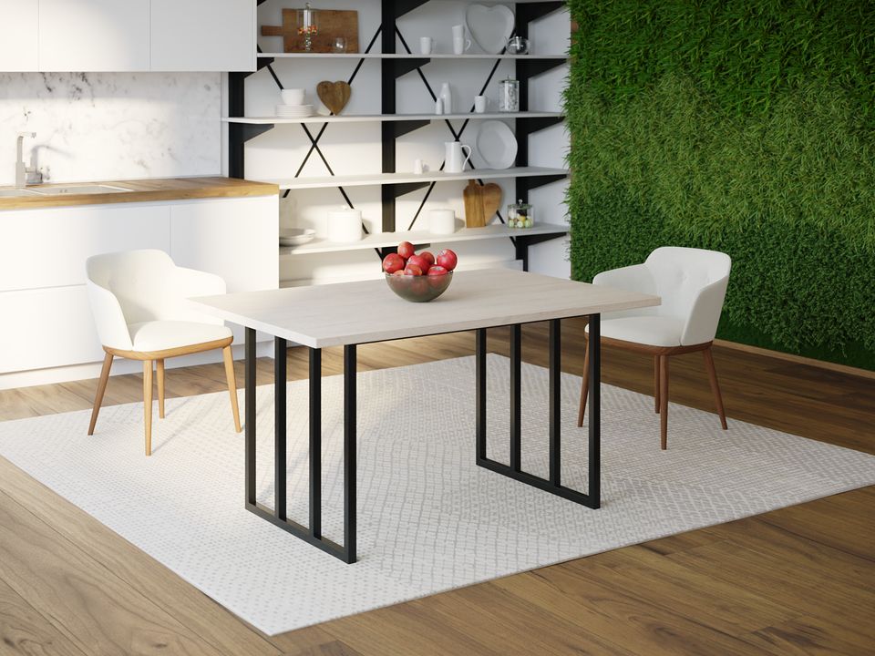 

Обеденный стол Skandi Wood SW101 Атланта 135 х 80 х 75 см МДФ+Шпон Дуб Белый