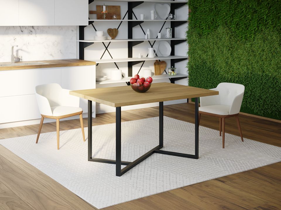 

Обеденный стол Skandi Wood SW038 Аляска 120 х 80 х 75 см МДФ+Шпон Дуб Натуральный