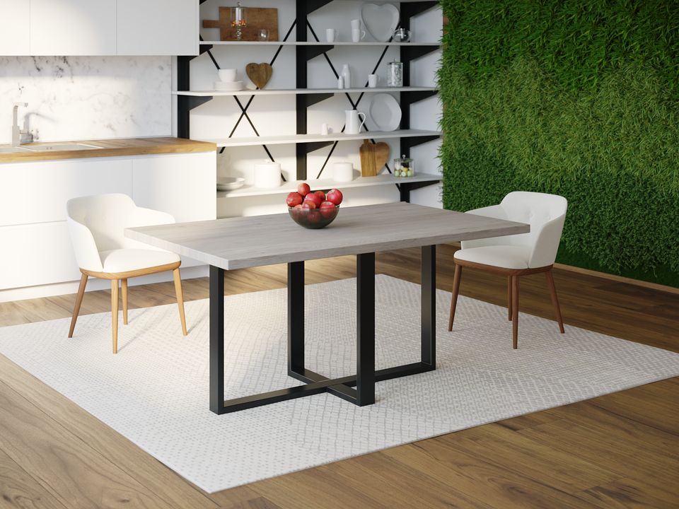 

Обеденный стол Skandi Wood SW099 Роли 180 х 80 х 75 см МДФ+Шпон Дуб Серый