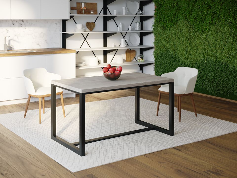 

Обеденный стол Skandi Wood SW104 Довер 200 х 80 х 75 см МДФ+Шпон Дуб Серый