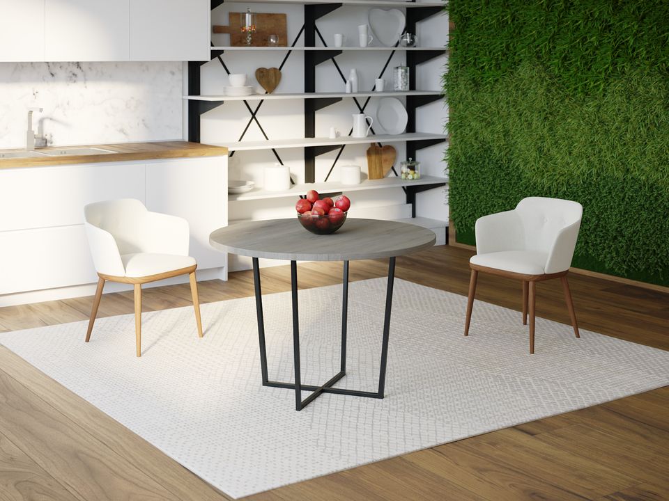 

Обеденный стол Skandi Wood SW085 Дакота Круглый ⌀ 150 см МДФ+Шпон Дуб Темно-Cерый